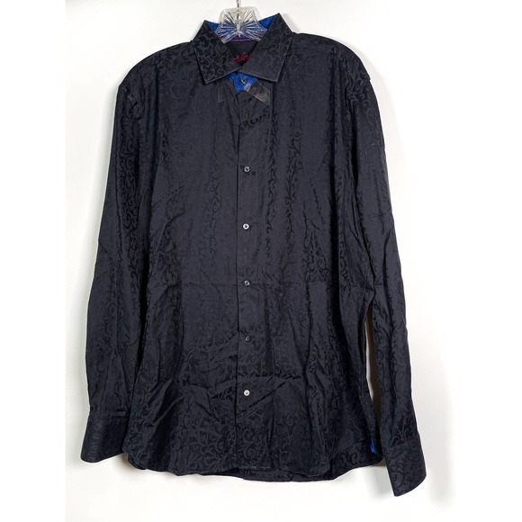 Robert Graham Other - Robert Graham Black Paisley Men's Button Front Shirt Size L/XL